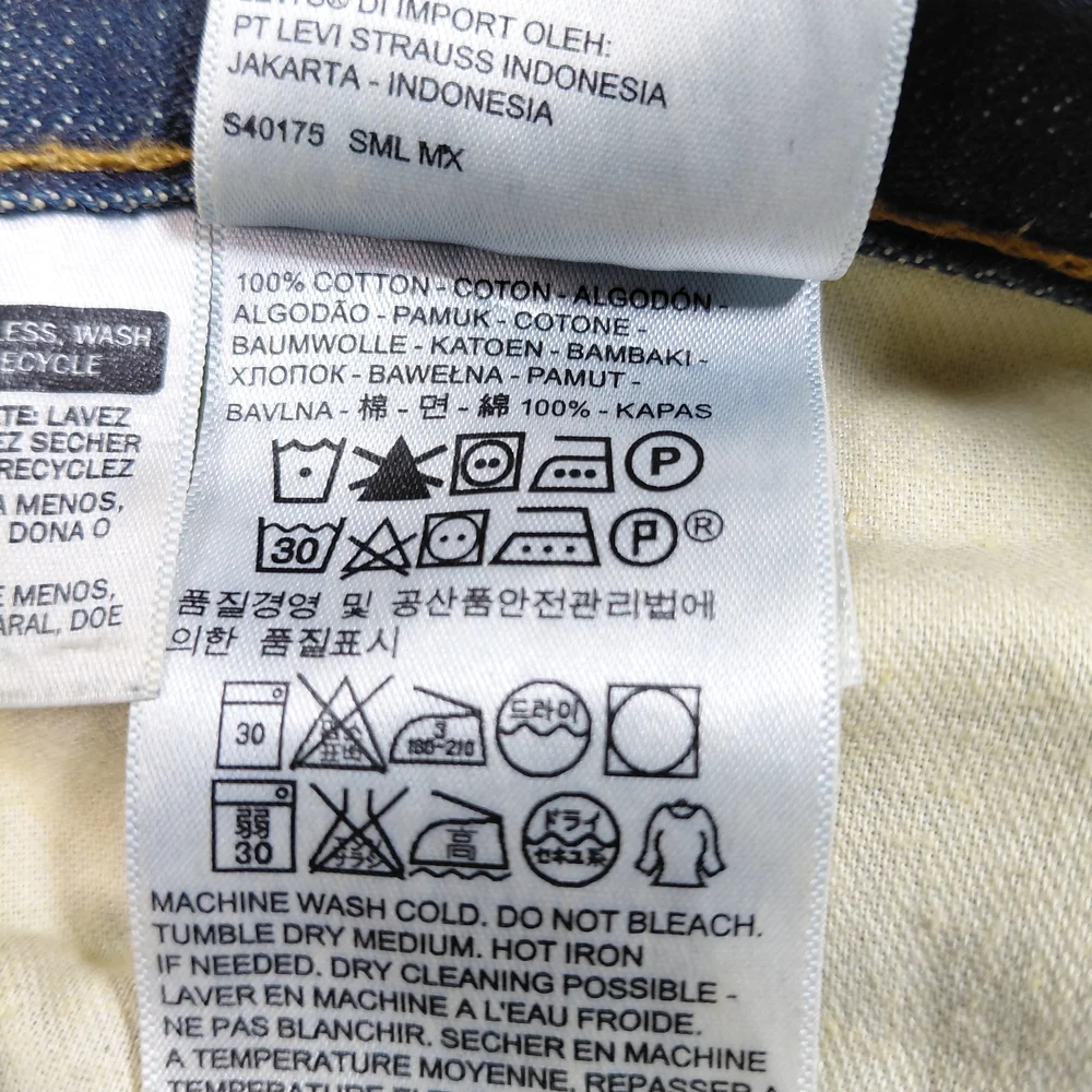 Levi's 514 Men’s Jeans 100% Cotton Blue 36x34